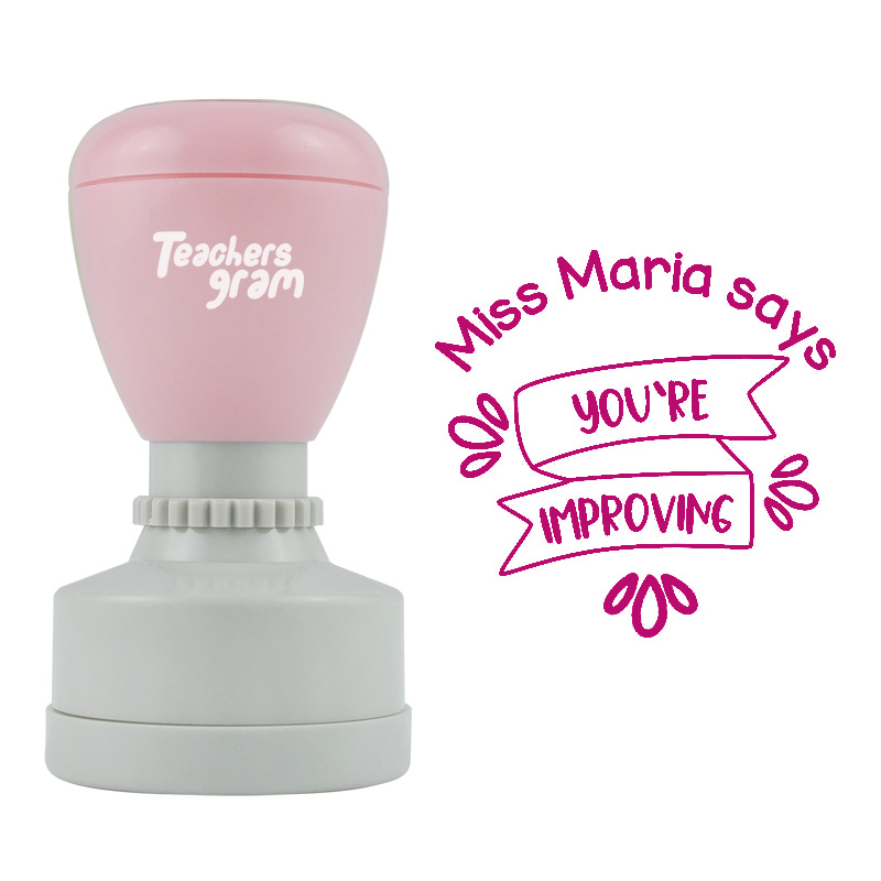 Personalized You're Improving Teacher Stamp