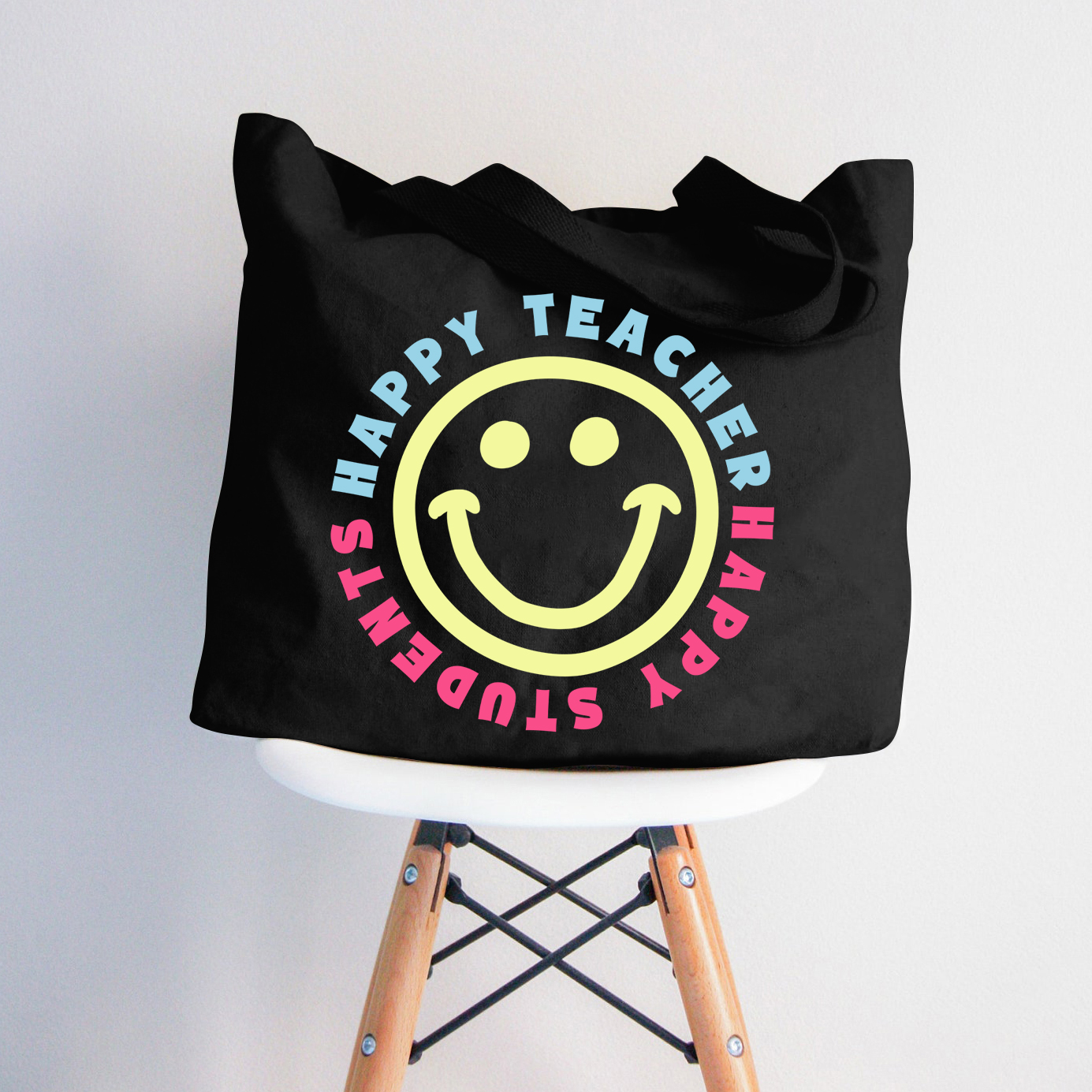 Glücklicher Lehrer, glückliche Schüler Lehrer Tragetasche mit Reißverschluss