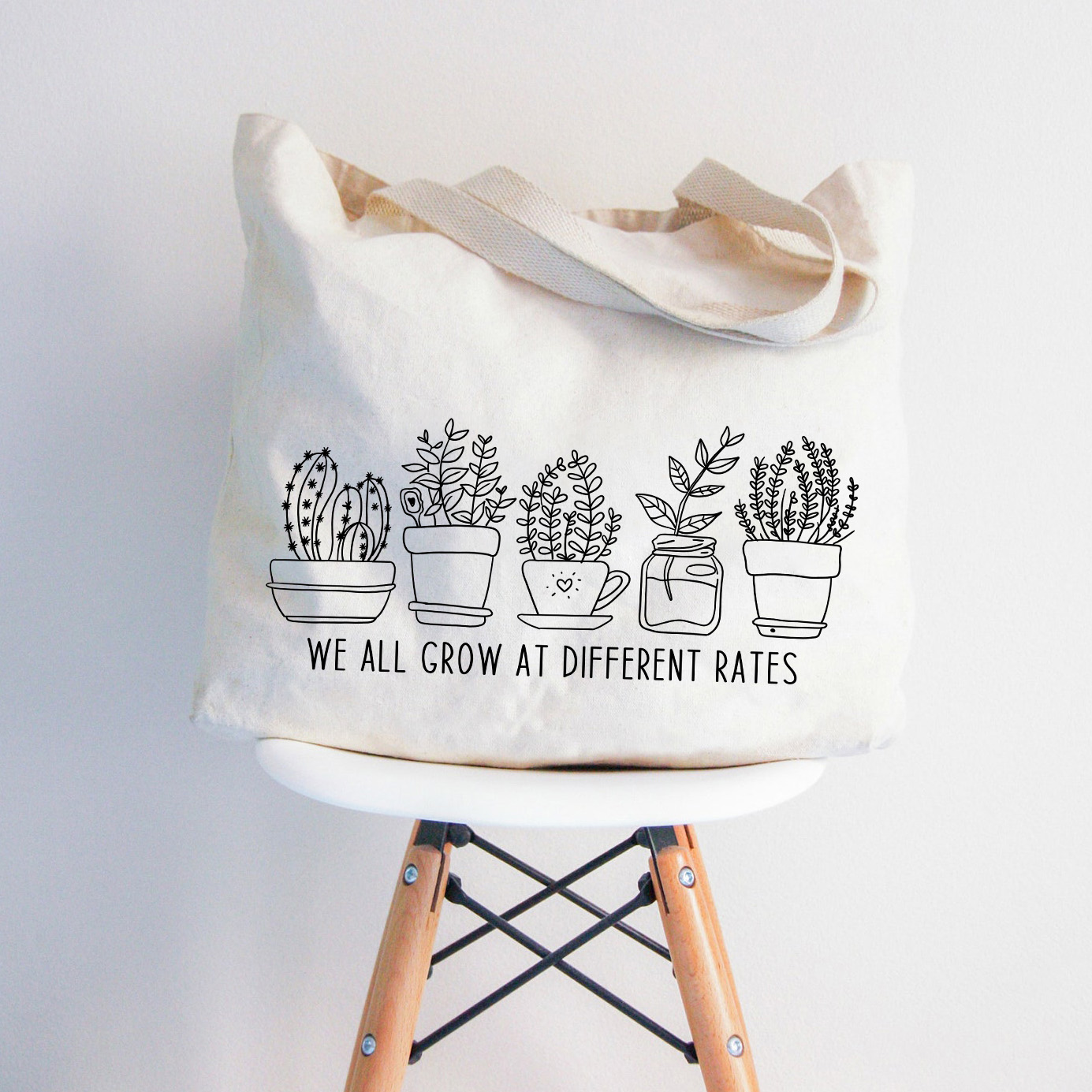We All Grow At Differents Rates Zip Tote Bag-Teachergive