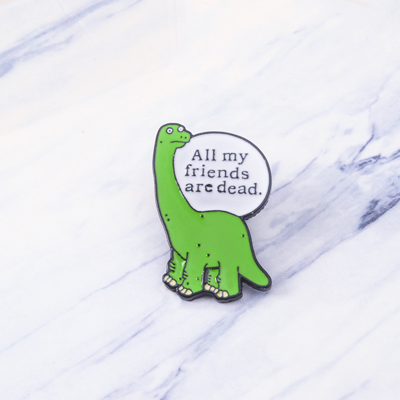 Lonely Green Dinosaur  Pin