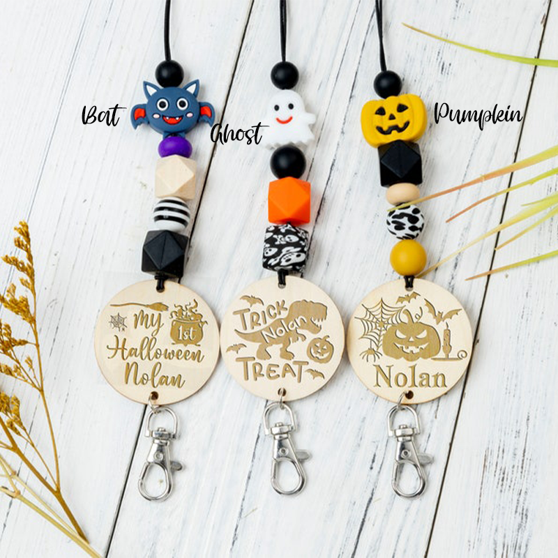 Personalized Lettering Beaded Lanyard