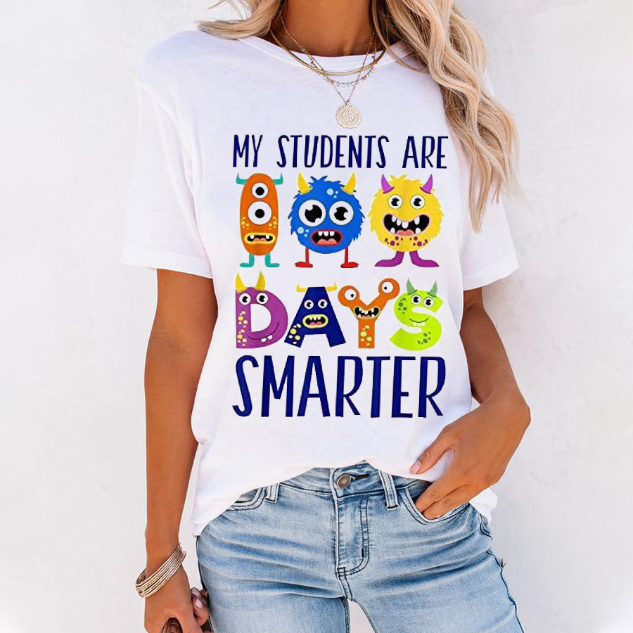 Meine Schüler sind 100 Tage lang smart Lehrer T-Shirt