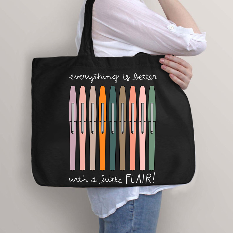 Everything Is Better With A Little Flair Zip Tote Bag