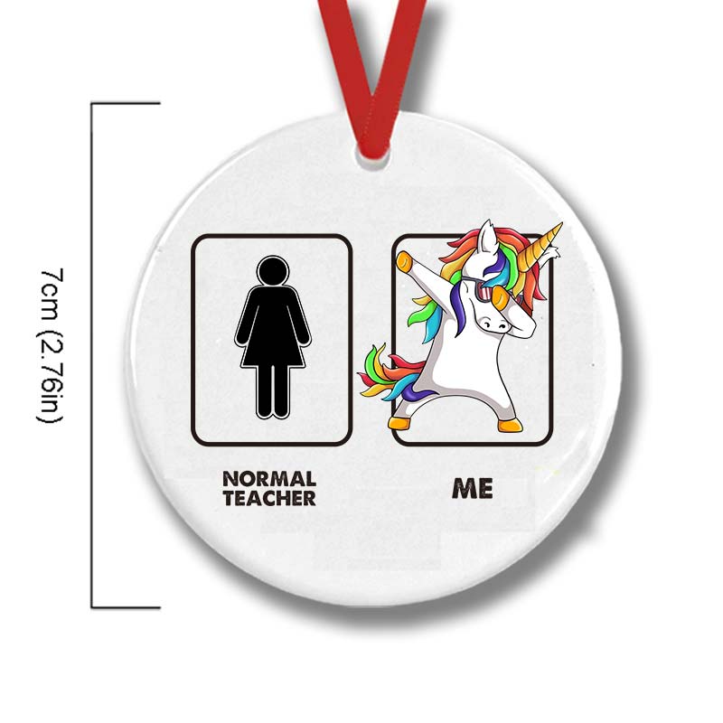 Normal Teacher & Me Teacher Ceramic Christmas Ornament