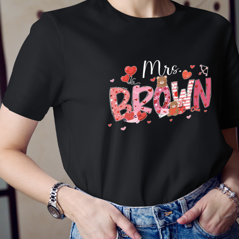 Personalized Show My Love Teacher T-Shirt