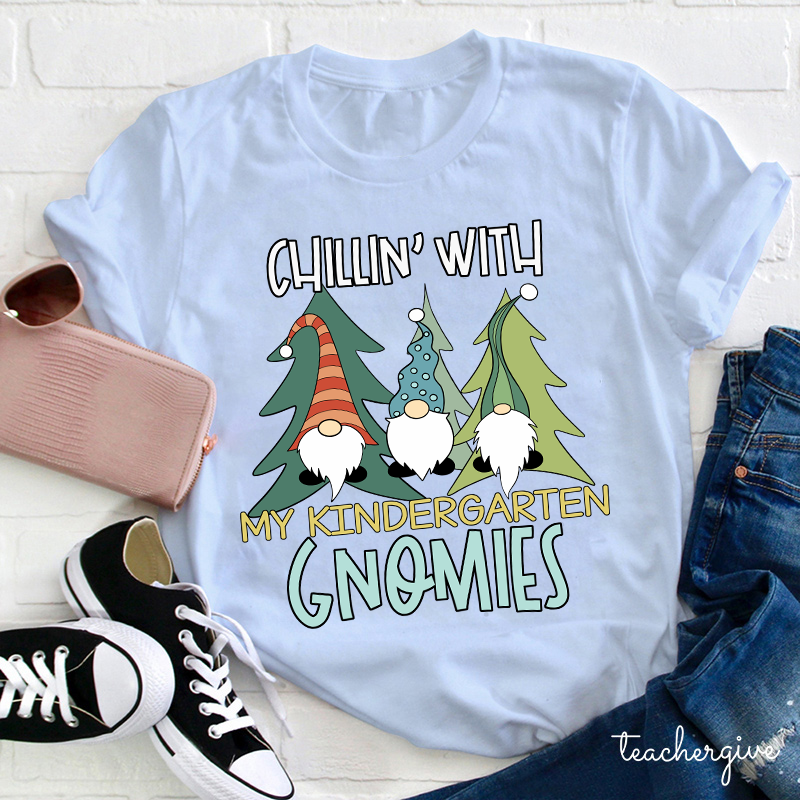 Personalized Chilling With My Beloved Gnomies Teacher T-Shirt