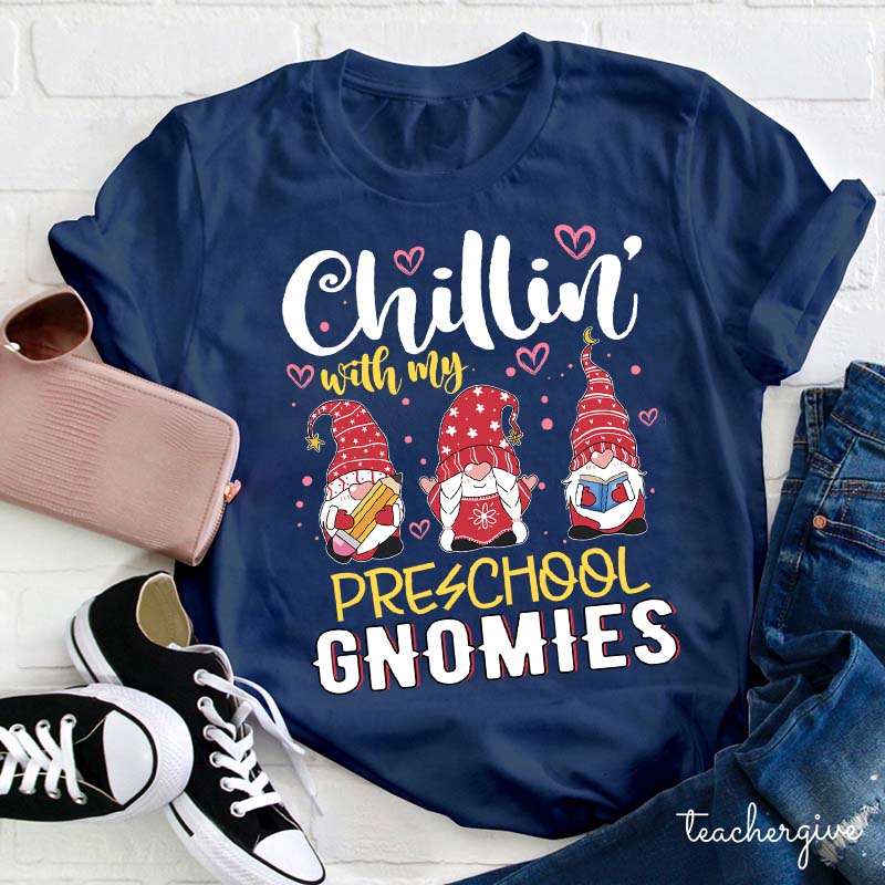 Personalized Chillin With My Gnomies Teacher T-Shirt
