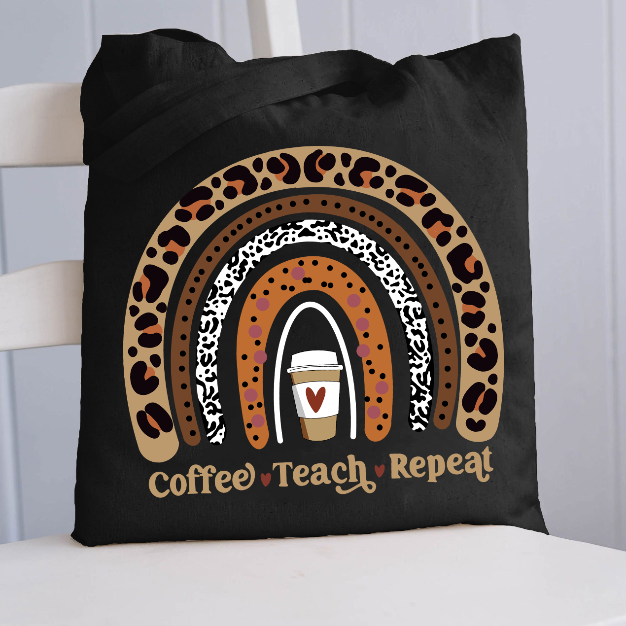 Coffee Teach Repeat Coffee Lover Tote Bag