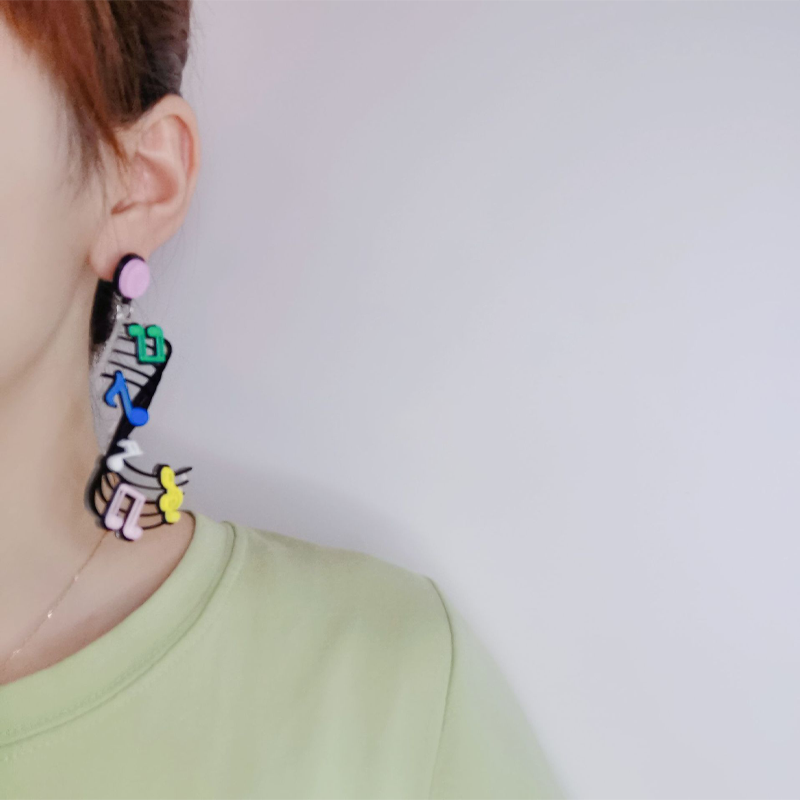 Note Acrylic Earrings