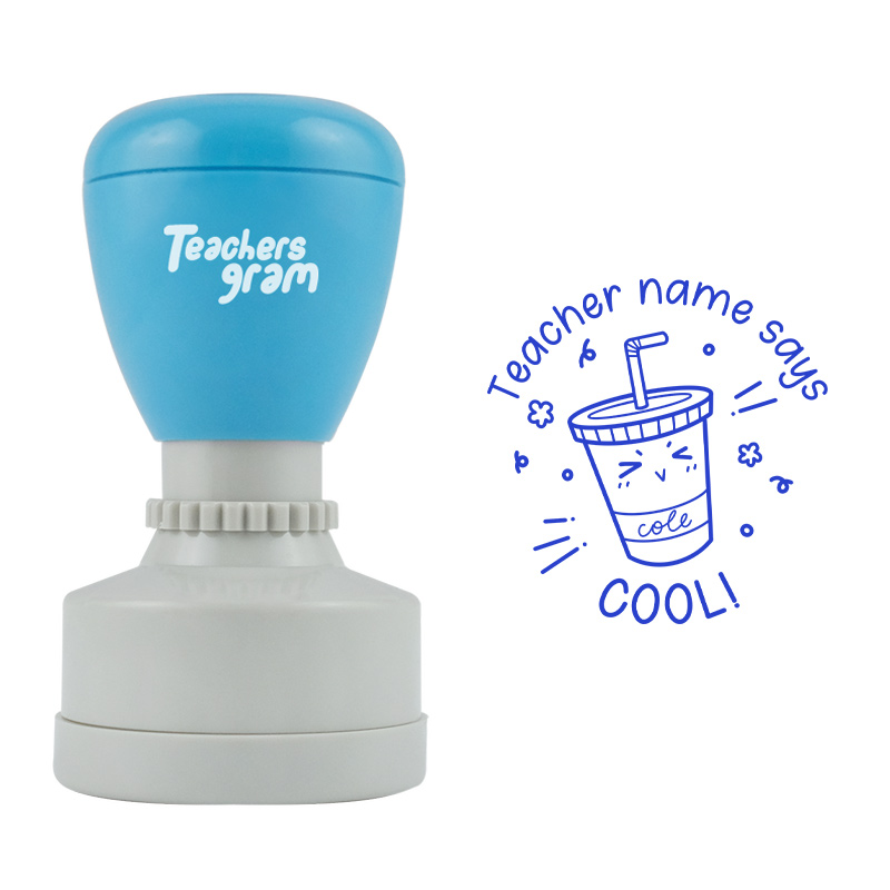 Personalized Teacher Says COOL Stamp