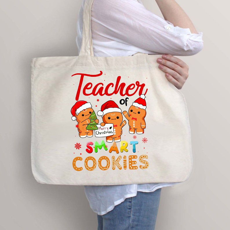 Weihnachten sei nett zum Lehrer, den der Weihnachtsmann beobachtet Lehrer Tragetasche mit Reißverschluss