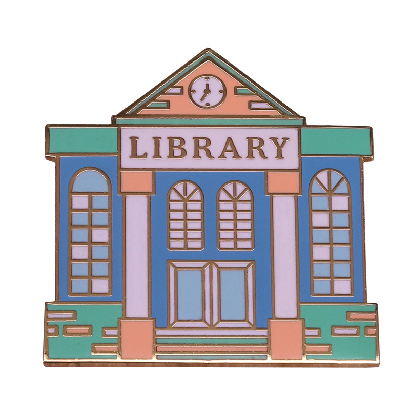 Cartoon Library Letter Pin