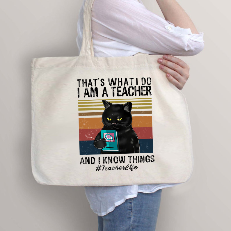 Ich bin Lehrer Tragetasche mit Reißverschluss 