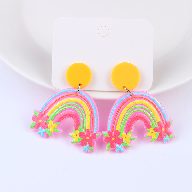 Flower Rainbow Fashion Earrings