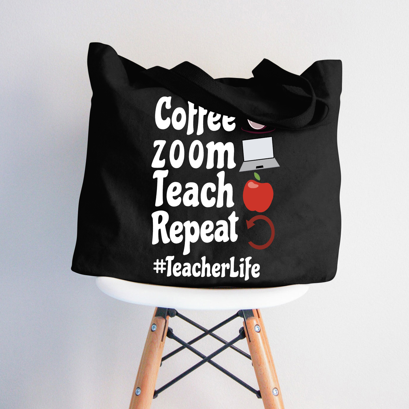 Kaffee Zoomen Unterrichten Wiederholen Lehrerleben Lehrer Tragetasche mit Reißverschluss