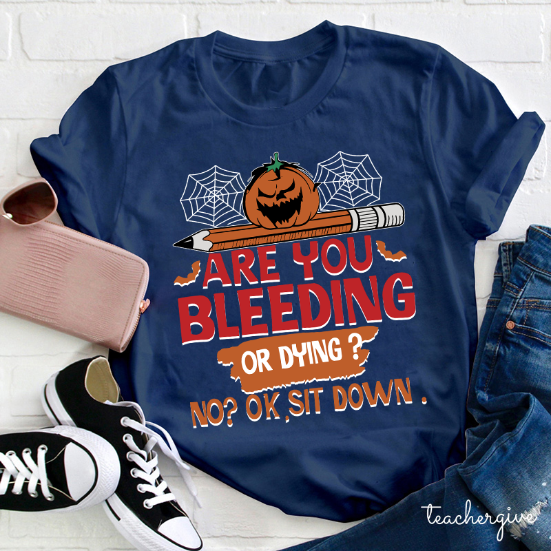 No Ok Sit Down Teacher T-Shirt