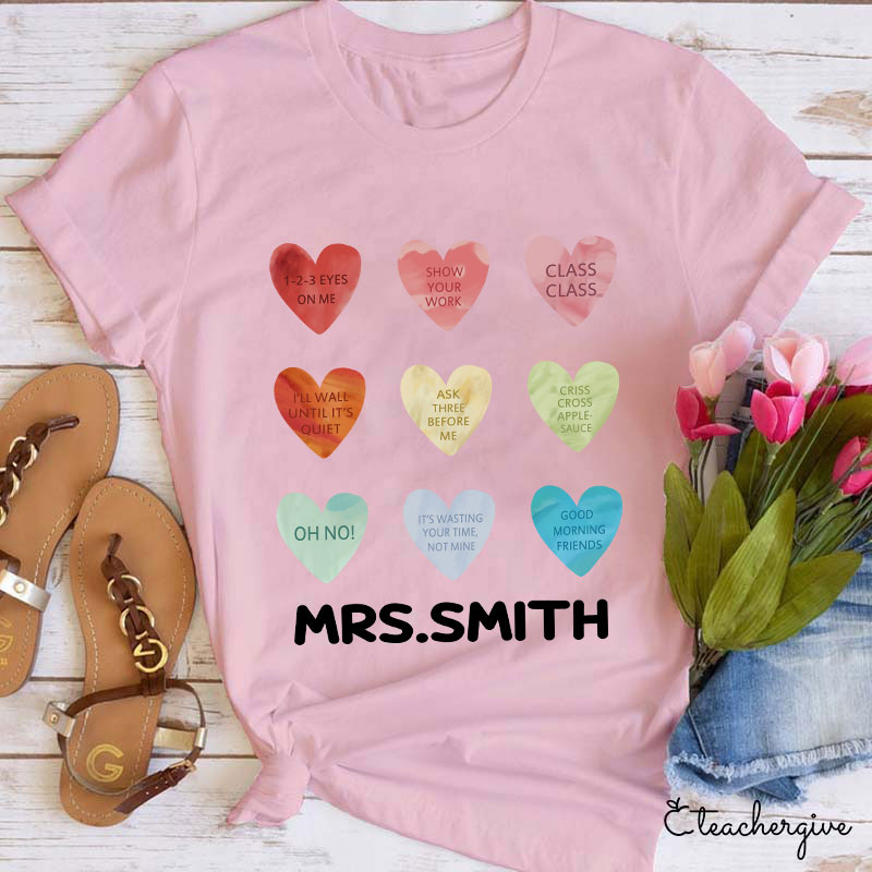 Personalized Show Your Work Teacher T-Shirt