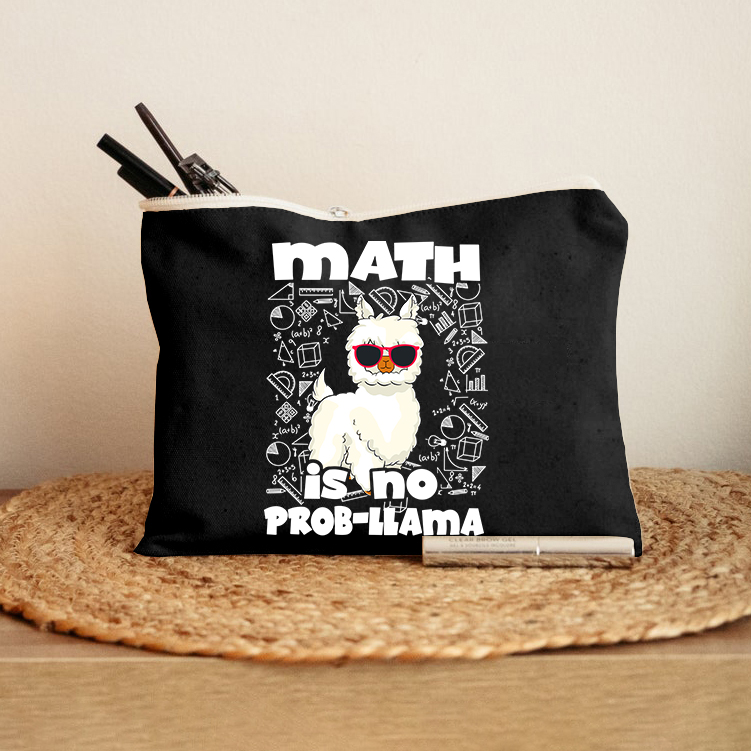 Mathe ist kein Problem-Lama Lehrer Schminktasche