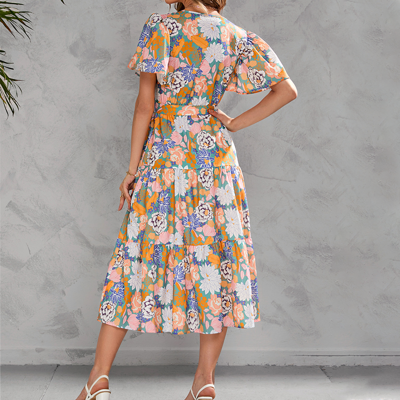 Sea Of Flowers Multicolor Dress