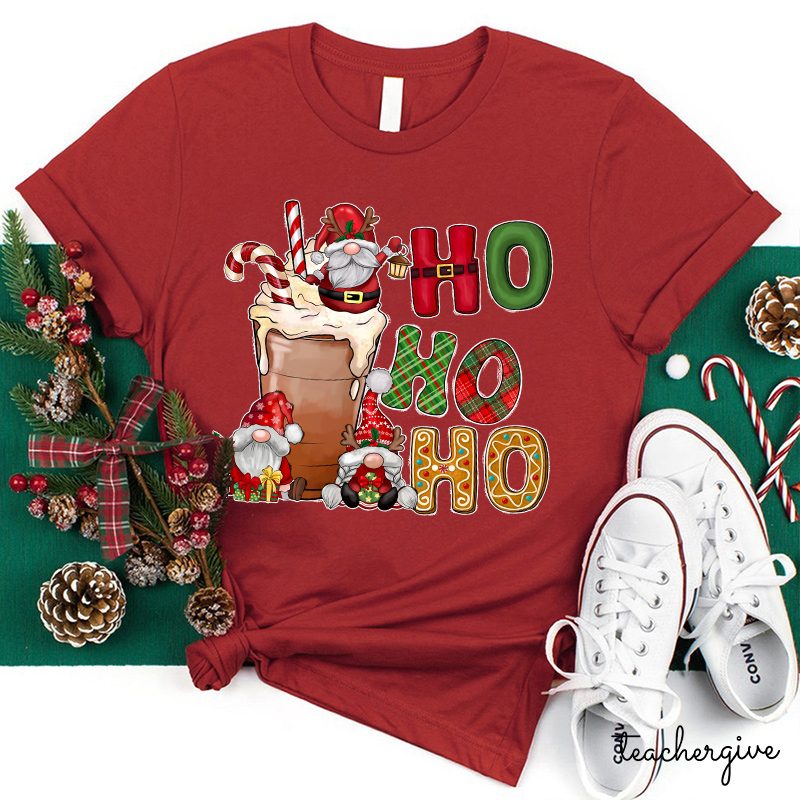 Ho Ho Ho Here Comes The Santa Teacher T-Shirt