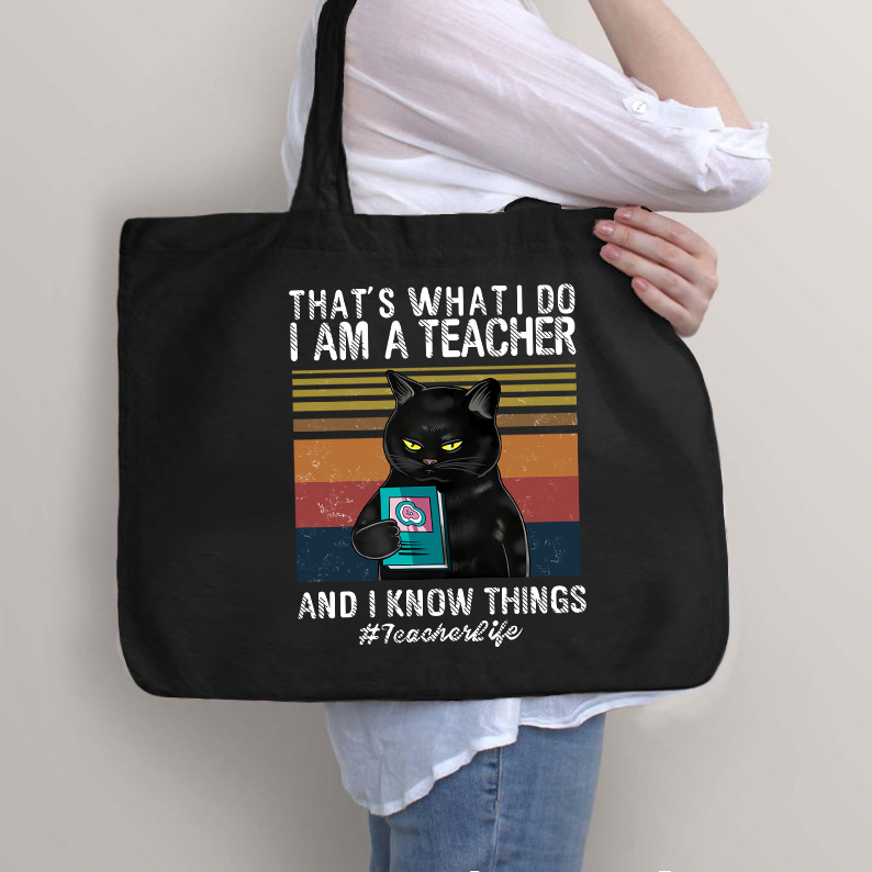 Ich bin Lehrer Tragetasche mit Reißverschluss 