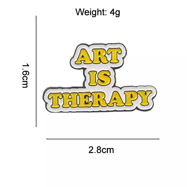 Kunst ist Therapie Pin