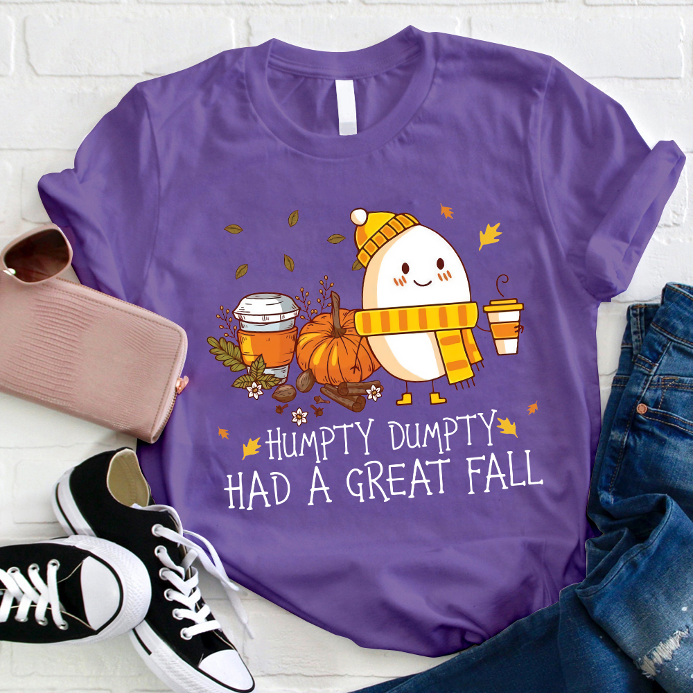 Humpty Dumpty Had A Great Fall Halloween Teacher T-Shirt