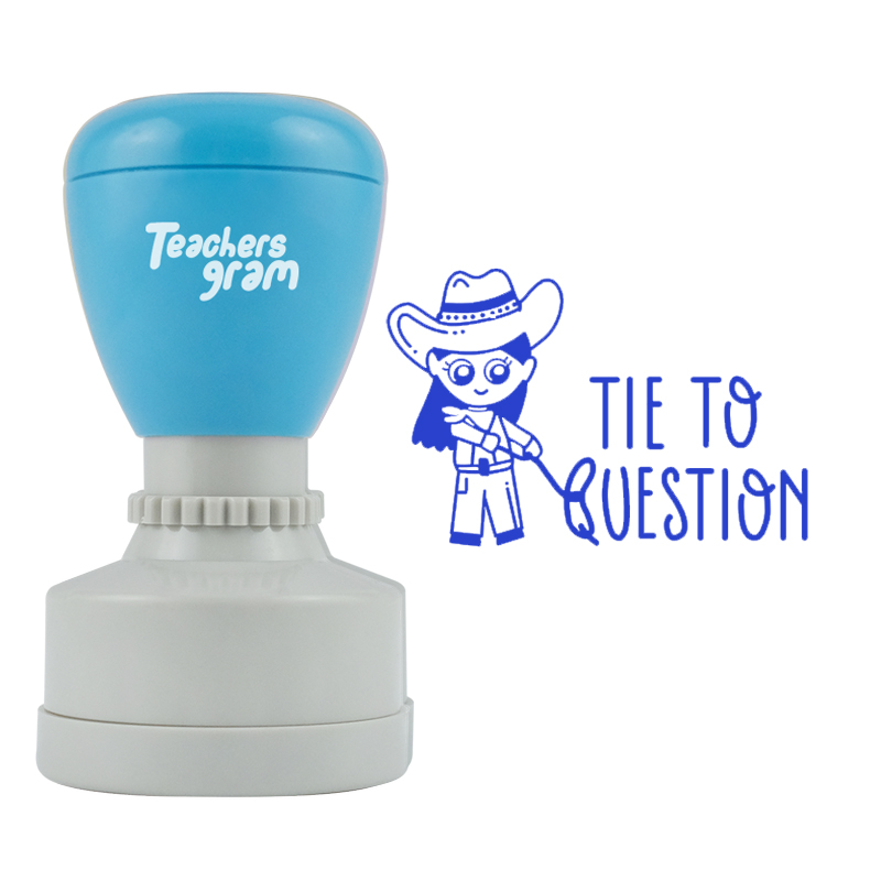 An die Frage knüpfen Lehrer Stempel