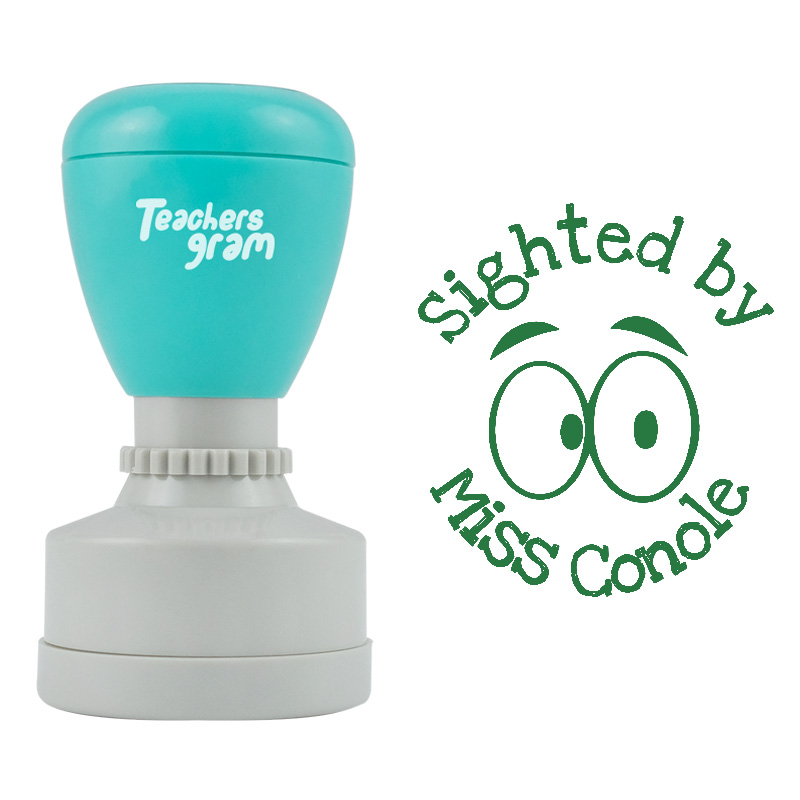 Personalized Sighted By Teacher Stamp