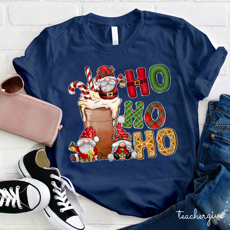 Ho Ho Ho Here Comes The Santa Teacher T-Shirt