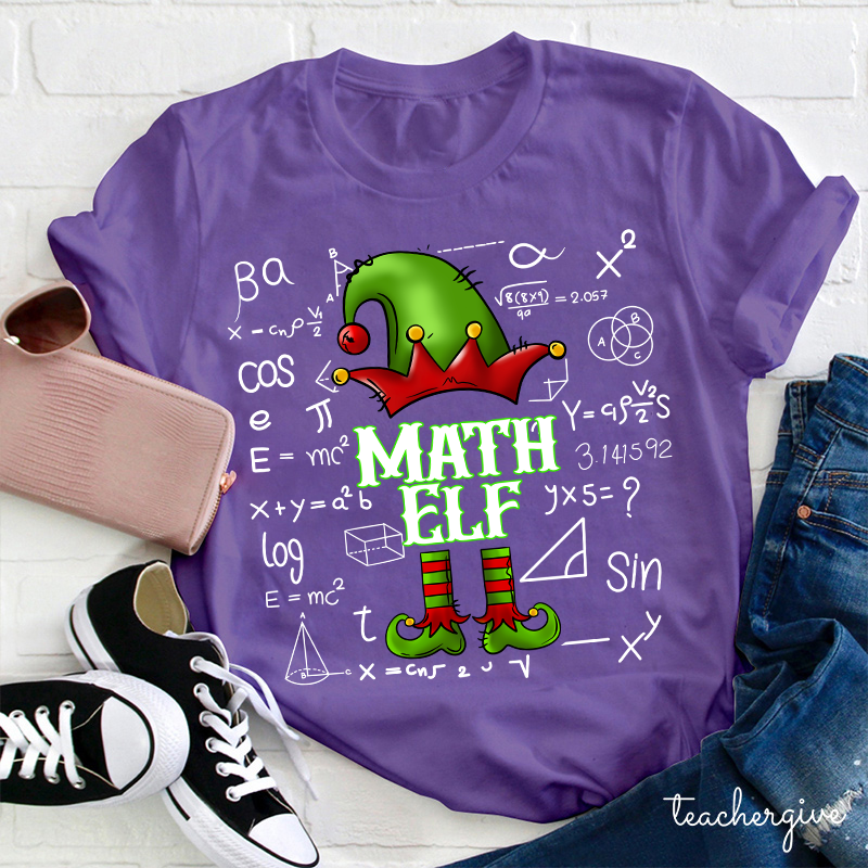 Christmas Math Elf Teacher T-Shirt