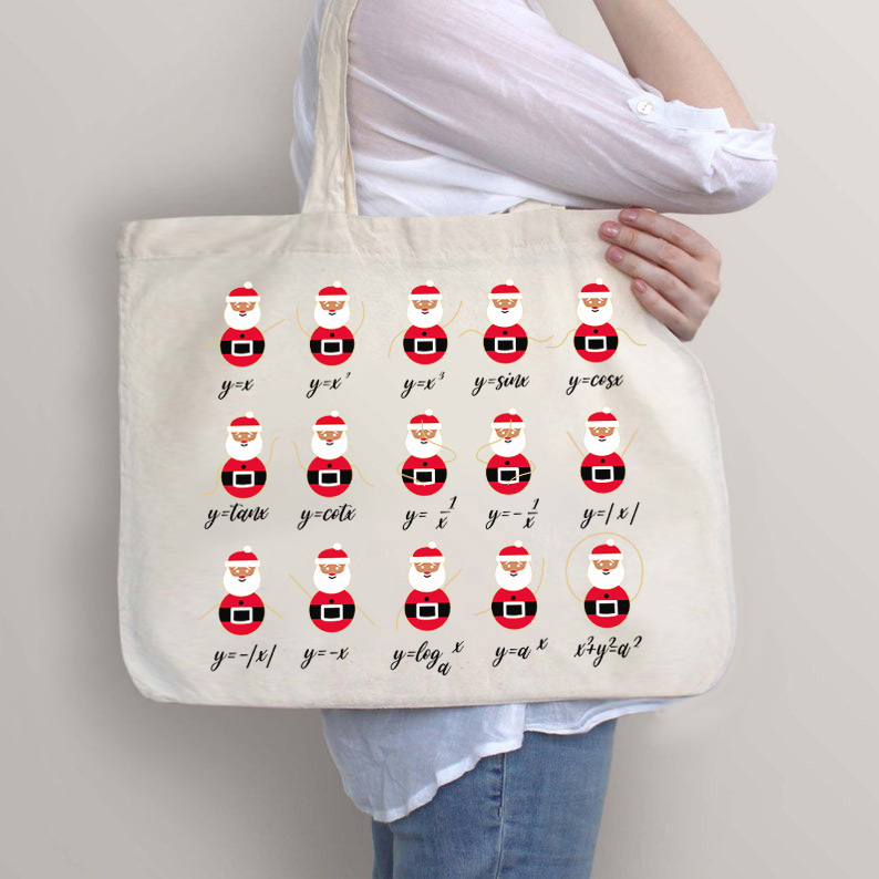 Weihnachten Mathematik Lehrer Tragetasche mit Reißverschluss