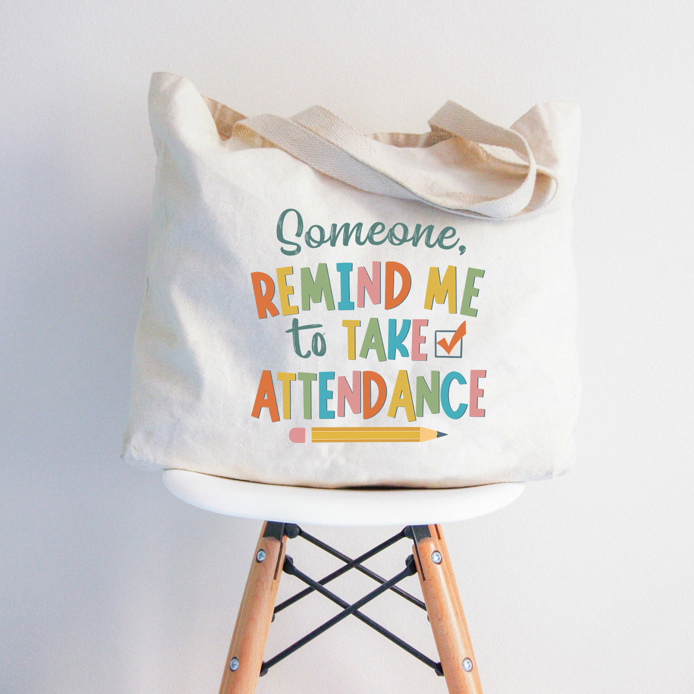 Jemand erinnert mich daran, anwesend zu sein Lehrer Tragetasche mit Reißverschluss