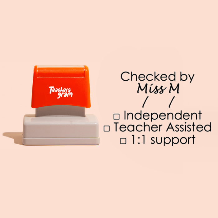 Personalized Checked And Feedback Large Rectangle Stamp