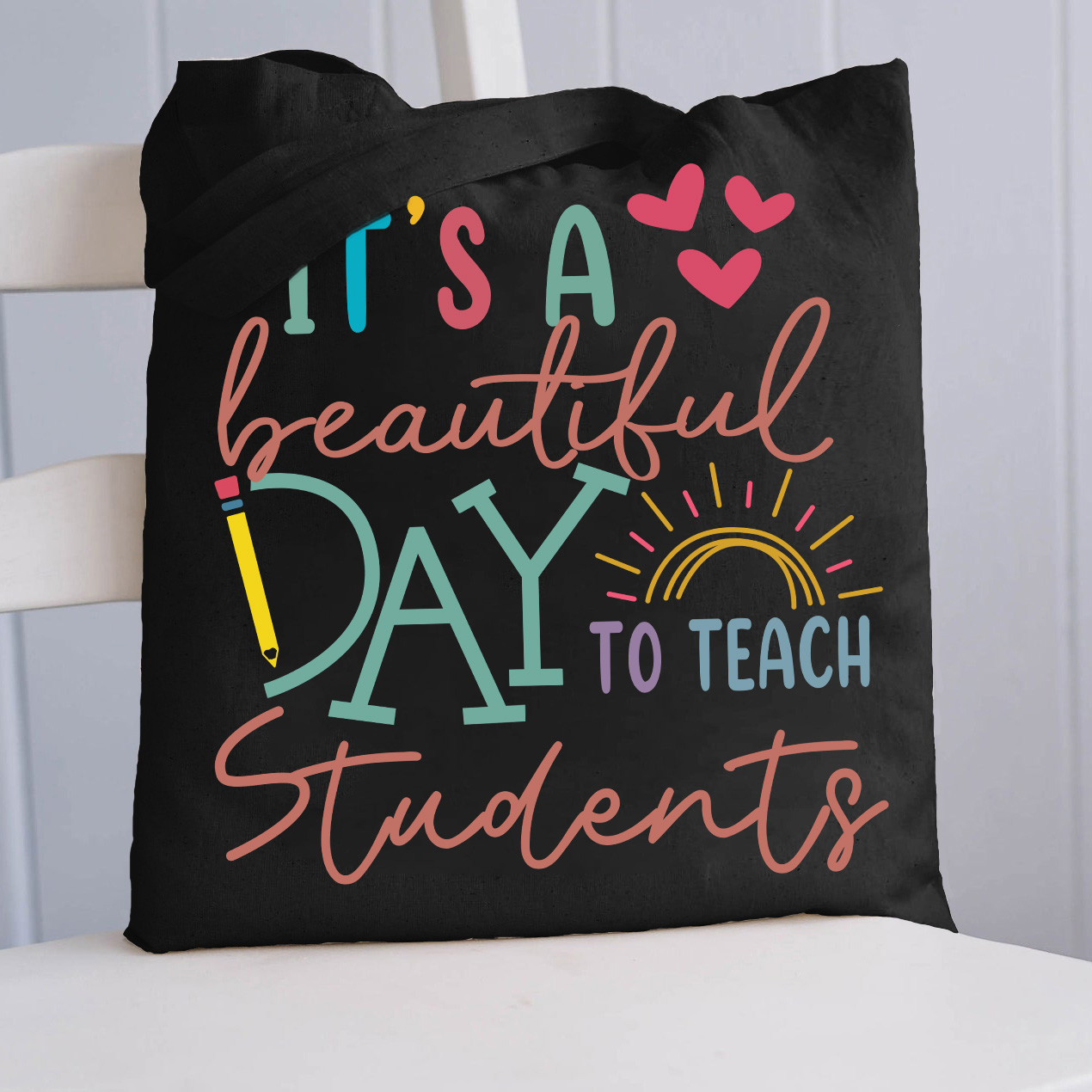 Es ist ein wunderschöner Tag, um Schüler zu unterrichten Lehrer Tragetasche