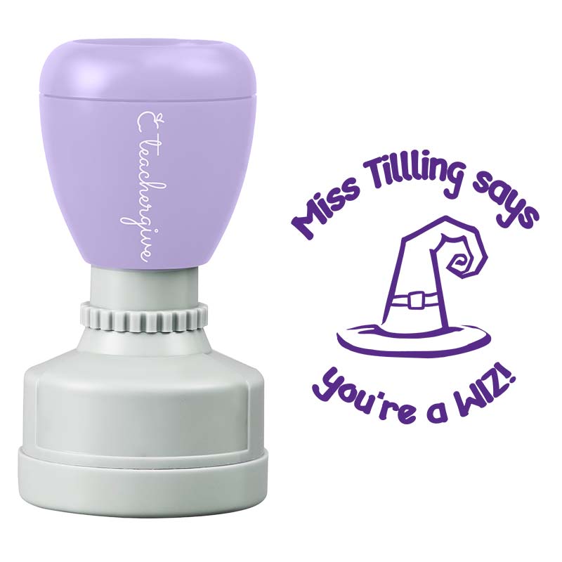 Personalized You'are Wiz Teacher Stamp