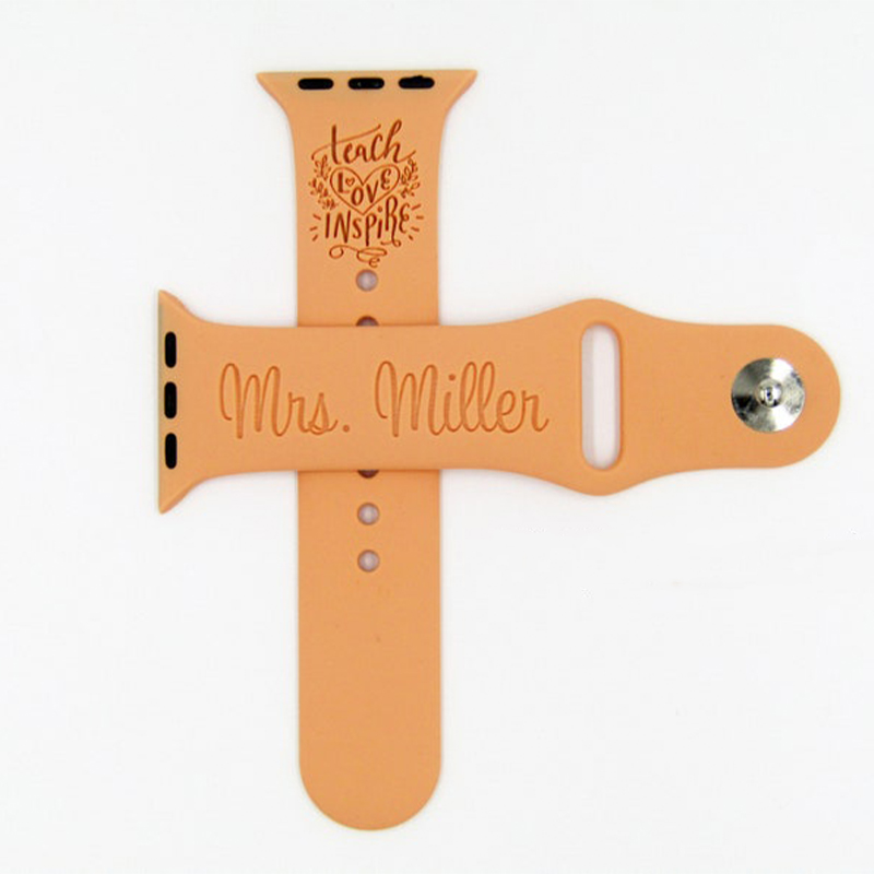 Personalized Teach Love Inspire Apple Watch Silicone Band