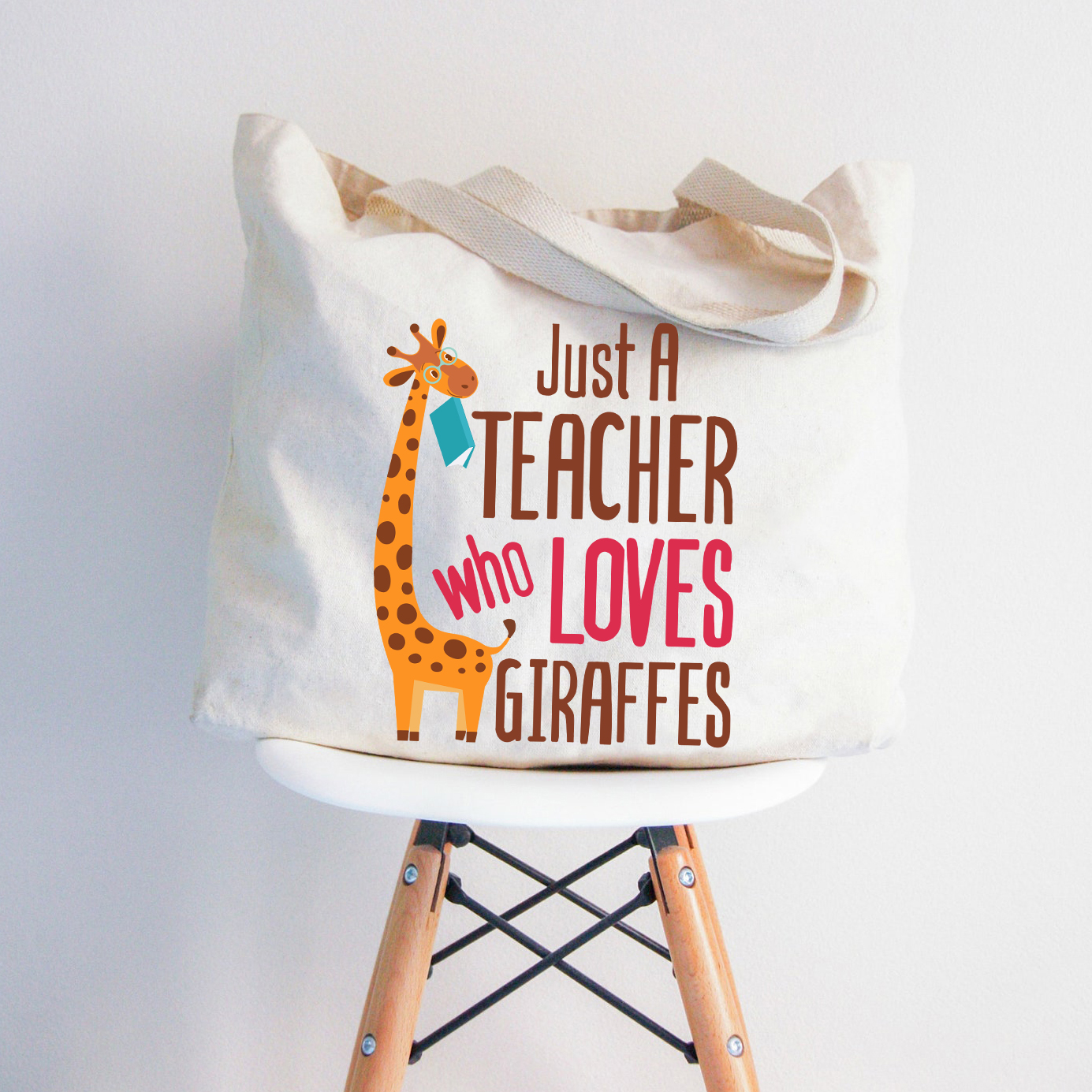 Nur ein Lehrer, der Giraffen liebt Lehrer Tragetasche mit Reißverschluss