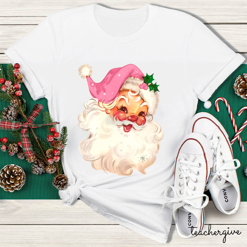Pinky Santa Pinky Vibes Teacher T-Shirt