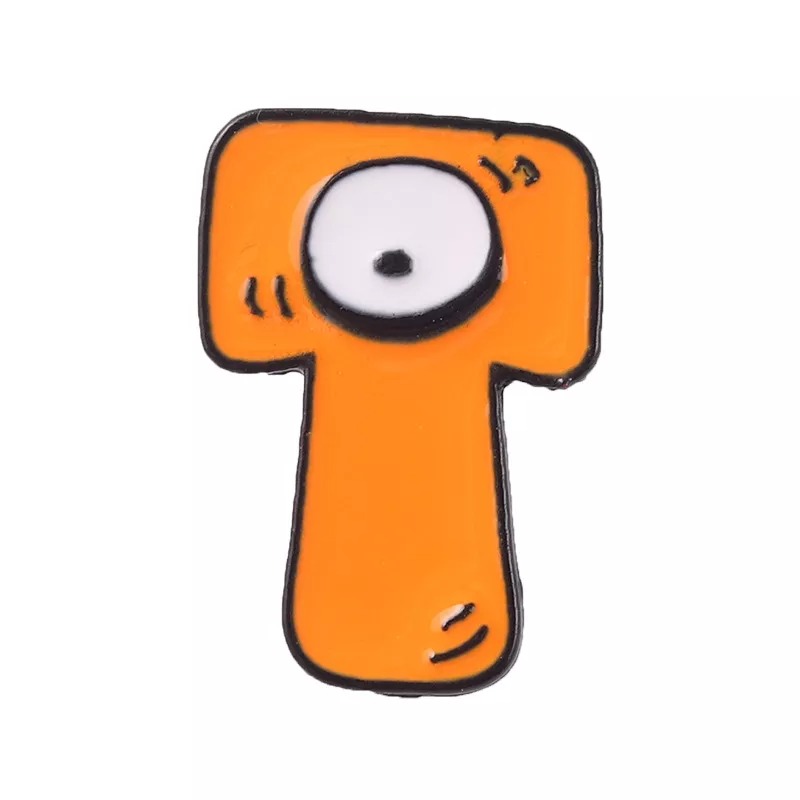 Cartoon 26 English letters Pin Set