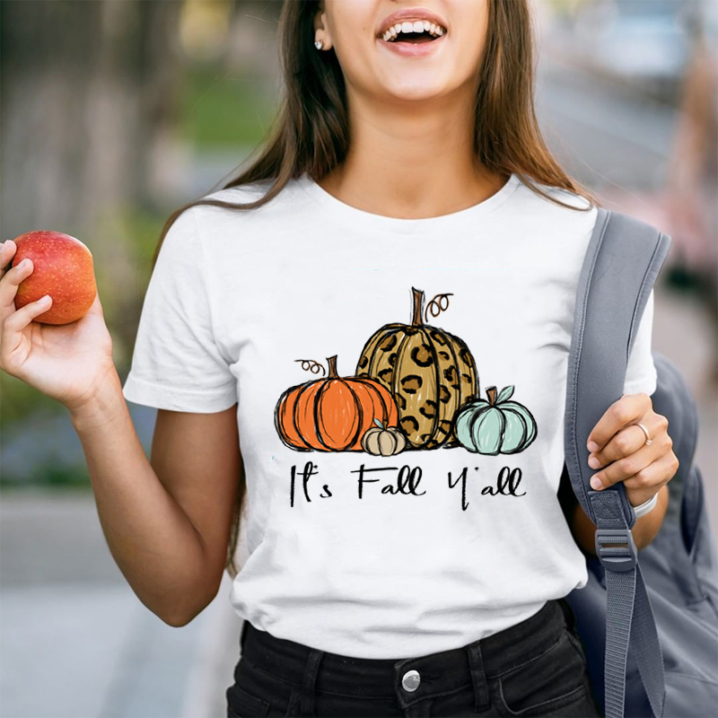 It's Fall Y'all Pumpkin Teacher T-Shirt