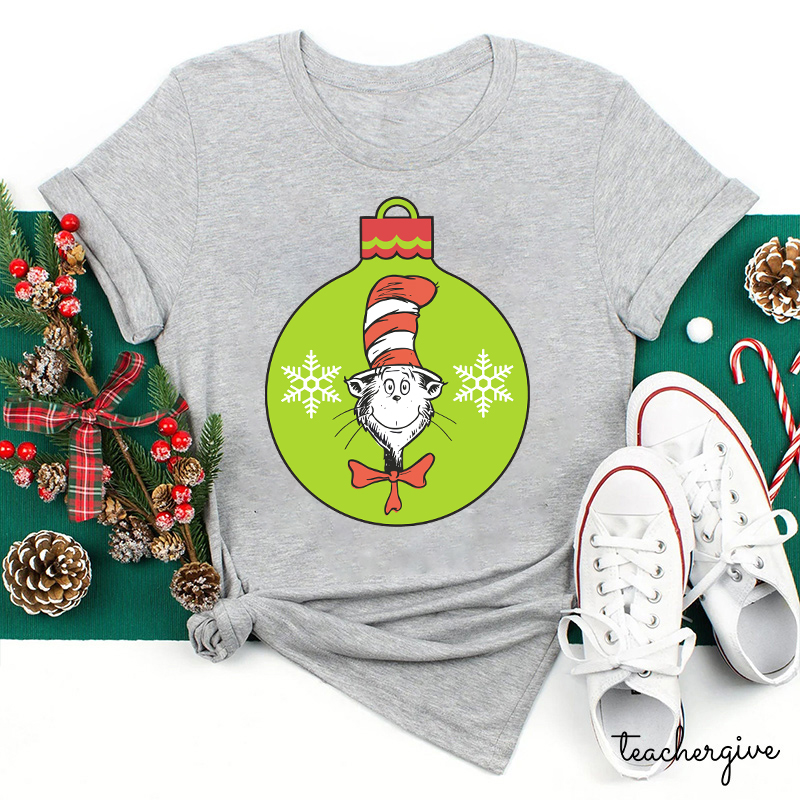 The Cat In The Hat Christmas Teacher T-Shirt
