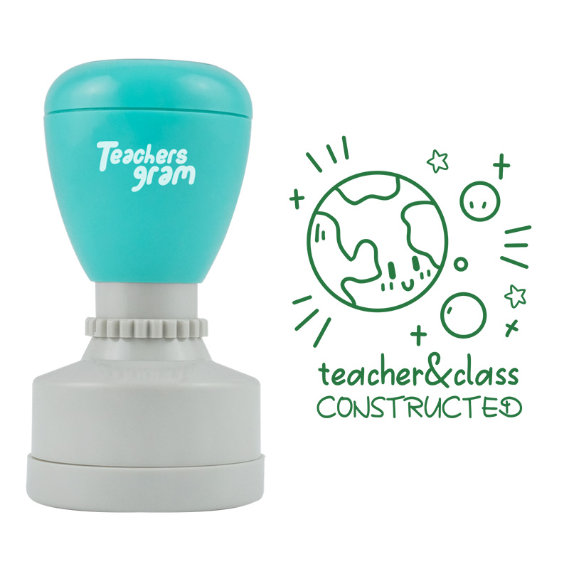 Lehrer und Klasse aufgebaut Lehrer Stempel