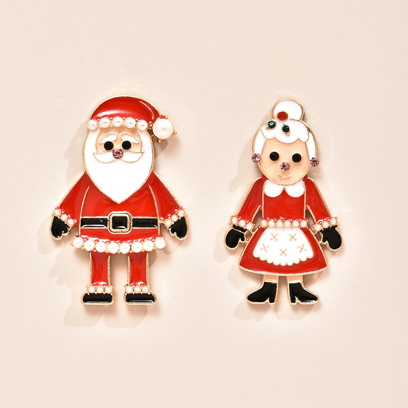 Kind Santa Claus Metal Earrings
