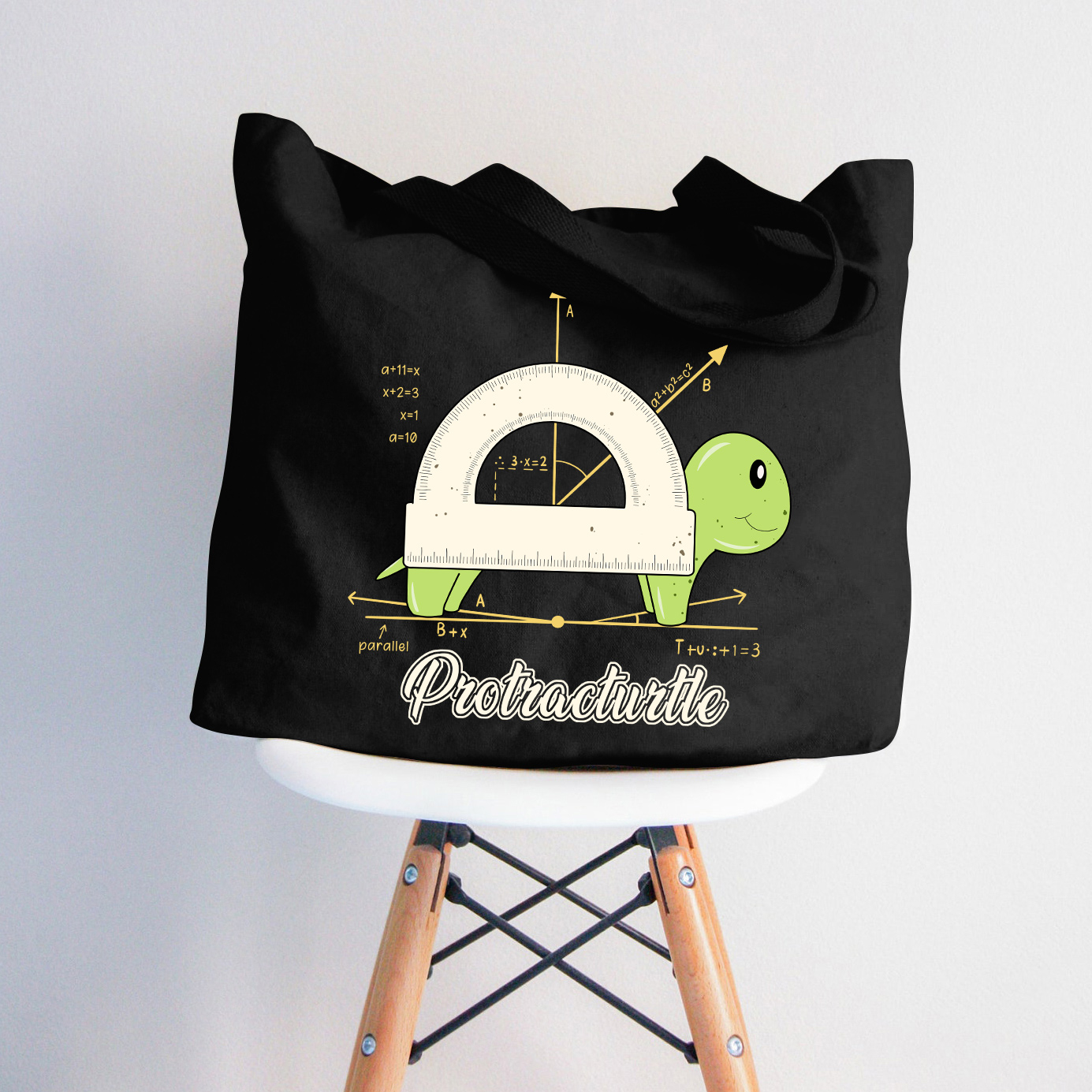Mathe Winkelmesser Schildkröte Lehrer Tragetasche mit Reißverschluss