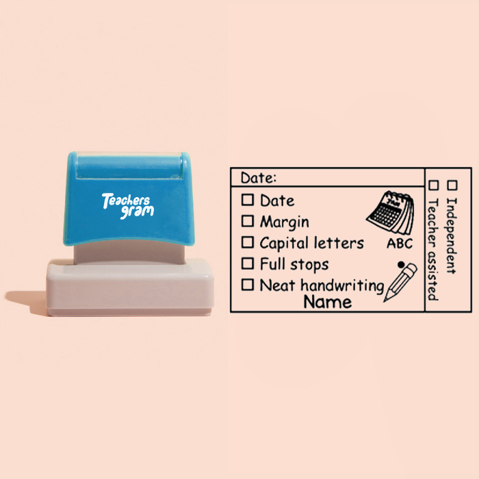 Personalized Writing Checklist Teacher Large Rectangle Stamp