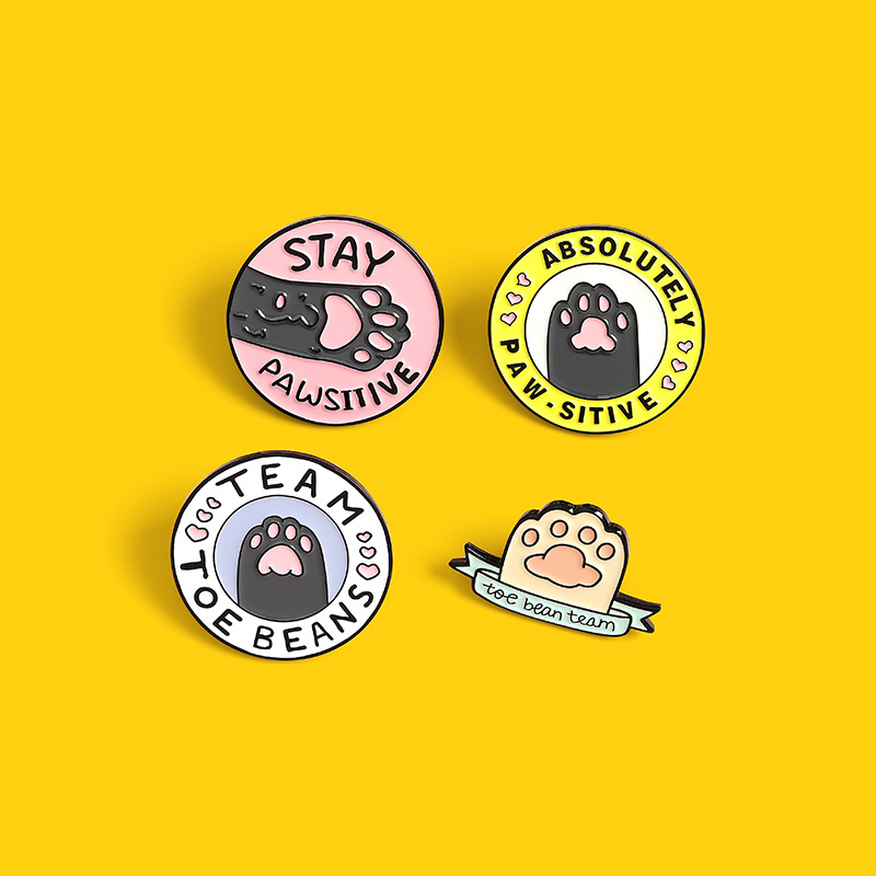 Cartoon süße Katzenklaue Pin-Set
