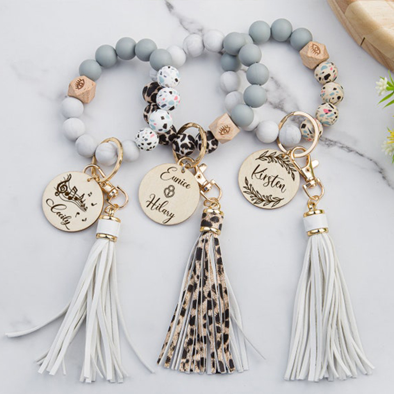 Personalized Teacher Gift Wristlet Keychain
