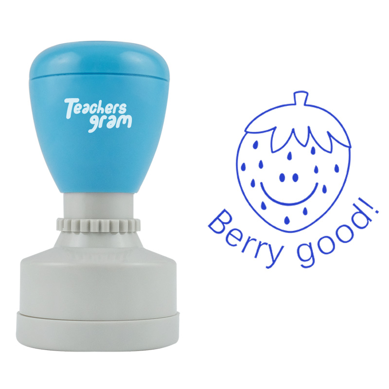 Gutes Lächeln Erdbeere Lehrer Stempel