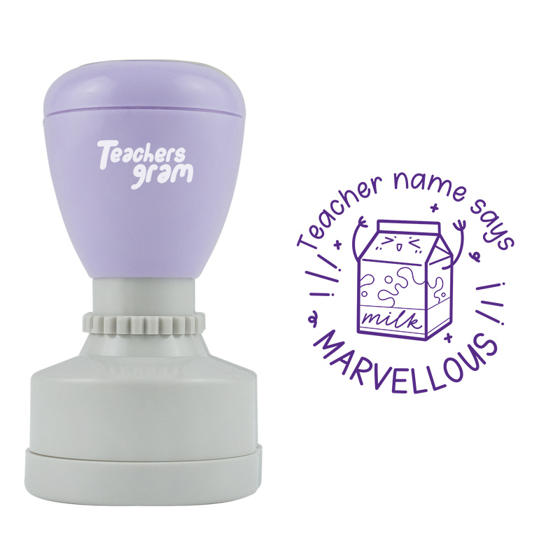 Personalized  Teacher Says MARVELLOUS  Stamp